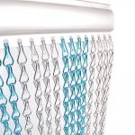 Light Weigh Metal Mesh Curtain Anodizing Powder Coating Polishing Brushing 1m-3m High Strength Fireproof for sale