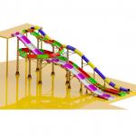 Exciting Tube Straight Water Slide Fiberglass For Multiple People for sale