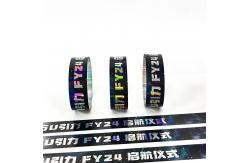 China Silver Customized Shiny Laser Glitter Event Wristband for Fashionable Party Entry supplier