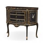 antique luxury black wooden console table FH-113 for sale