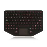 Rubber Material Silicone Industrial Keyboard Panel Mount Keyboard Stainless Steel Back Plate for sale