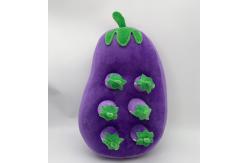 China 10 Carrots Plush Pet Chew Toys For Small Medium Dogs Teething Training supplier