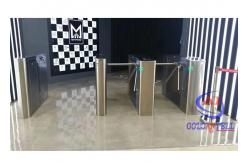 China High Security 110v Pedestrian Turnstile Gate Access Control Two Ways For Gyms supplier