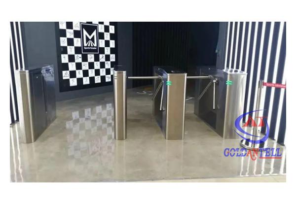 High Security 110v Pedestrian Turnstile Gate Access Control Two Ways For Gyms