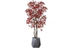 China Height 180cm Artificial Potted Floor Plants Bonsai Autumn Red Maple Tree supplier