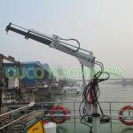 Small 0.35T 3.5M Yacht Telescopic Boom Crane for sale