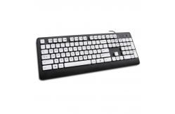 China USB Plastic Keyboard With Fingerprint Reader Function Keys Multimedia Keys And Numeric Keys supplier