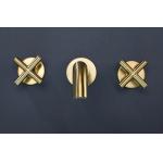 Gold 360 Rotate Wall Mounted 304 SUS Concealed Bath Shower Mixer