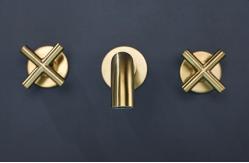 China Gold 360 Rotate Wall Mounted 304 SUS Concealed Bath Shower Mixer supplier