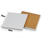 Square White Coated Ceramic Coasters For Sublimation Custom Printed Ceramic Coasters