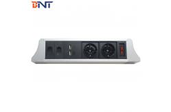China Modular Design Table Mounted Power Outlet With Telephone Interface supplier