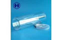 China Ring Pull Empty Disposable Clear Plastic Cans With Easy Open Lid Cookie Packaging supplier