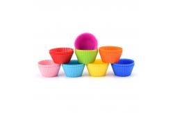 China 10g Microwave Safe Round Shape Silicone Cake Molds supplier