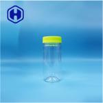 Clear Round Dried Food Plastic Gift Candies Sugar Nuts PET Jar Screw Top Lid for sale
