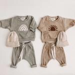 Cartoon Rainbow Children'S Outfit Sets Kids Clothes Baby Sets for sale