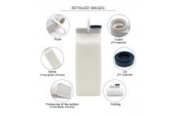 China Unisex Large Capacity 600ML Collapsible Silicone Water Bottle supplier