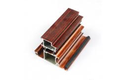 China Thermal Break Bridge Wood Grain Aluminium Door And Window Frames supplier