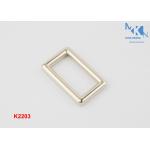 OEM Or ODM Handbag Rings Hardware , Light Gold Rectangular Metal Rings for sale
