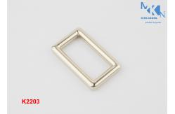 China OEM Or ODM Handbag Rings Hardware , Light Gold Rectangular Metal Rings supplier