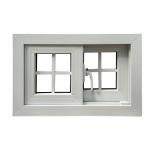White UPVC Frame PVC Sliding Window Heat Insulation Soundproof Vinyl Sliding Windows