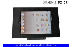 China Matt Black Cold Rolled Steel Ipad Kiosk Stand With Lock & Key , Customization supplier