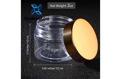 China 30ml 1 Oz Plastic Cosmetic Jars With Lids Gold  Empty Containers Biodegradable supplier