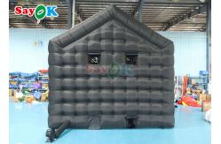 China Black Party Inflatable Cube Tent Inflatable Nightclub With Disco And Laser Light supplier