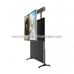 FHD Floor Standing Dual IPS LCD Advertising Screen With LED Subtitle for sale