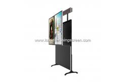 China FHD Floor Standing Dual IPS LCD Advertising Screen With LED Subtitle supplier