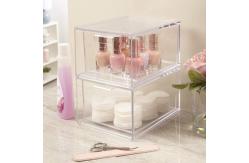 China Multifunction Makeup Stackable Clear Plastic Organizer Drawers With Lid supplier
