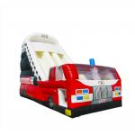 Customize Inflatable Slides Fire Truck Theme For Children Parties for sale