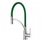 Silicone Hose Chrome Finish Kitchen Mixer Faucet Water Saving Corrosion Resistance for sale