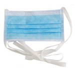 3 Ply Blue Disposable Tie On Surgical Masks for sale