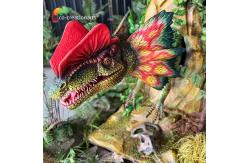 China Simulation Life Size Animatronic Dinosaur Dilophosaurus For Amusement Park supplier
