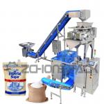 Touch Screen Doypack Filling Machine 2 Head Weighing SS Rice Packing Equipment