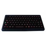 Black titanium vandal proof ruggedized keyboard with industrial backlight for sale