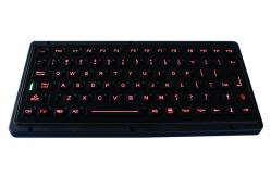 China Black titanium vandal proof ruggedized keyboard with industrial backlight supplier
