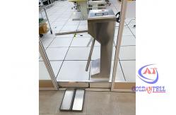 China Electric Automatic Vertical Tripod Turnstile Gate With Card Reader ESD Foot Checker supplier