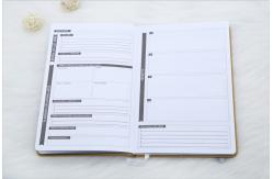 China Box Packed Daily Weekly Planner Undated White Logo Sewn Thread Binding supplier