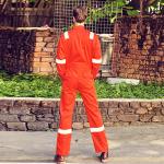 Flame Retardant Orange Hi Vis Clothing Fireproof Anti Flame Clothing Fireproof Overalls for sale