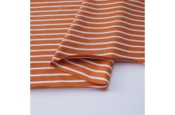 China Plain Jersey 175gsm Striped Knit Cotton Fabric Single Face For T Shirt supplier