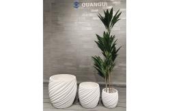 China Hand Carved Fiber Clay Planter In Smooth Surface For Traditional Elegance supplier