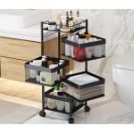Light Duty Multilayer Rotate Storage Shelf Floor Living Room Snacks for sale