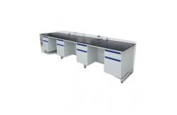 China Multiscene Blue Chemistry Laboratory Furniture , Rustproof Lab Bench With Drawers supplier