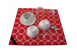 China 41x46cm 100%Polyester Microfiber Dish Drying Mat With Sponge supplier