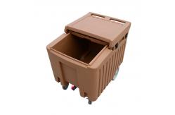 China 110L Insulated Ice Bin Caddy Lightweight Easy Transportation Light Brown supplier