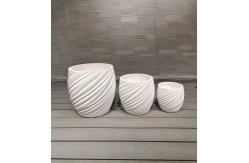China Hand Carved Fiber Clay Planter In Smooth Surface For Traditional Elegance supplier