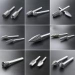 Tungsten Carbide Burr Set SILVER Grinding Shapes TREE/ROUND TREE/CYLINDRICAL SHAPE BURRS Colour SILVER for Grinding for sale