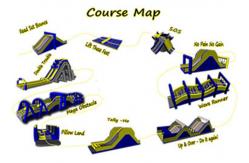 China 0.55mm PVC Tarpaulin Inflatable Obstacle Challenges / Insane 5k Obstacle Course supplier