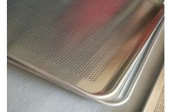 China 40x60cm Round Hole Perforated Sus304 Wire Mesh Baking Tray supplier